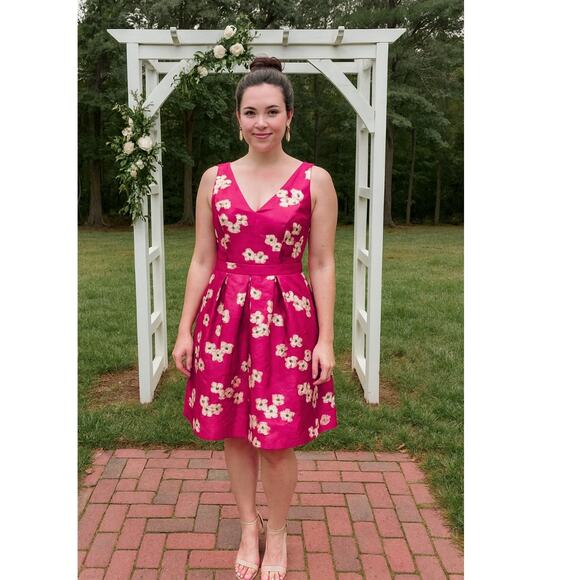 ottod'Ame Satin Fit & Flare Cocktail Dress 2 - Picture 1 of 8